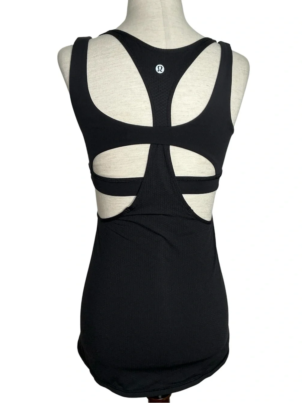 Lululemon Black All Sport Support Tank Top Mesh